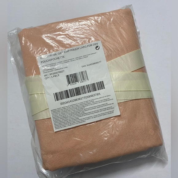 Gucci Beauty NEW LARGE Canvas Drawstring Cosmetic Makeup Toiletry Bag 14x11.5x3 - Picture 9 of 9